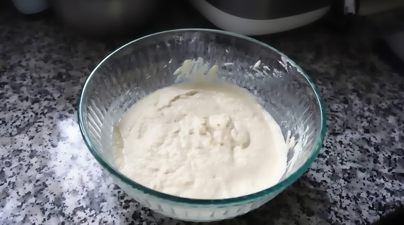 Whole soaked chickpeas and flours blended into a smooth, pourable pancake batter