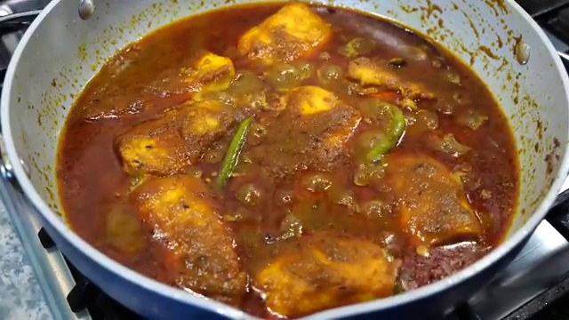 Selection of firm white fish fillets suitable for making Bengali fish curry