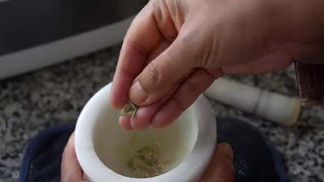 Remaining portion of pure ghee added to finish the cooked carrot halwa