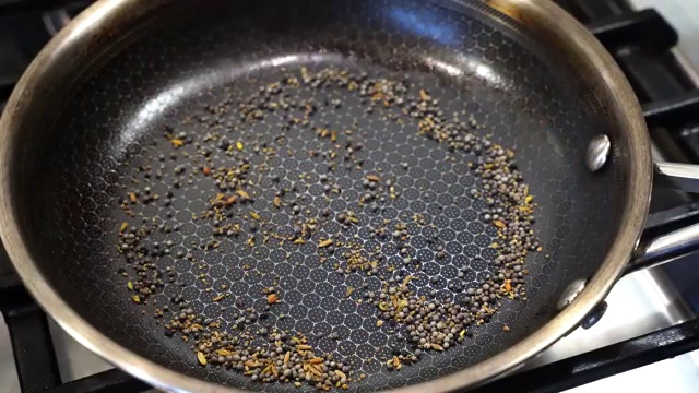 Toasted mustard seeds and panch phoron ground into a fine, fragrant finishing spice powder