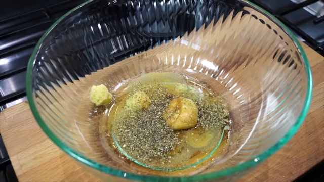 Second spice and herb marinade whisked thoroughly until smooth and emulsified