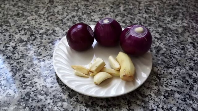 Silky smooth boiled onion, ginger, and garlic puree ready for the fish curry